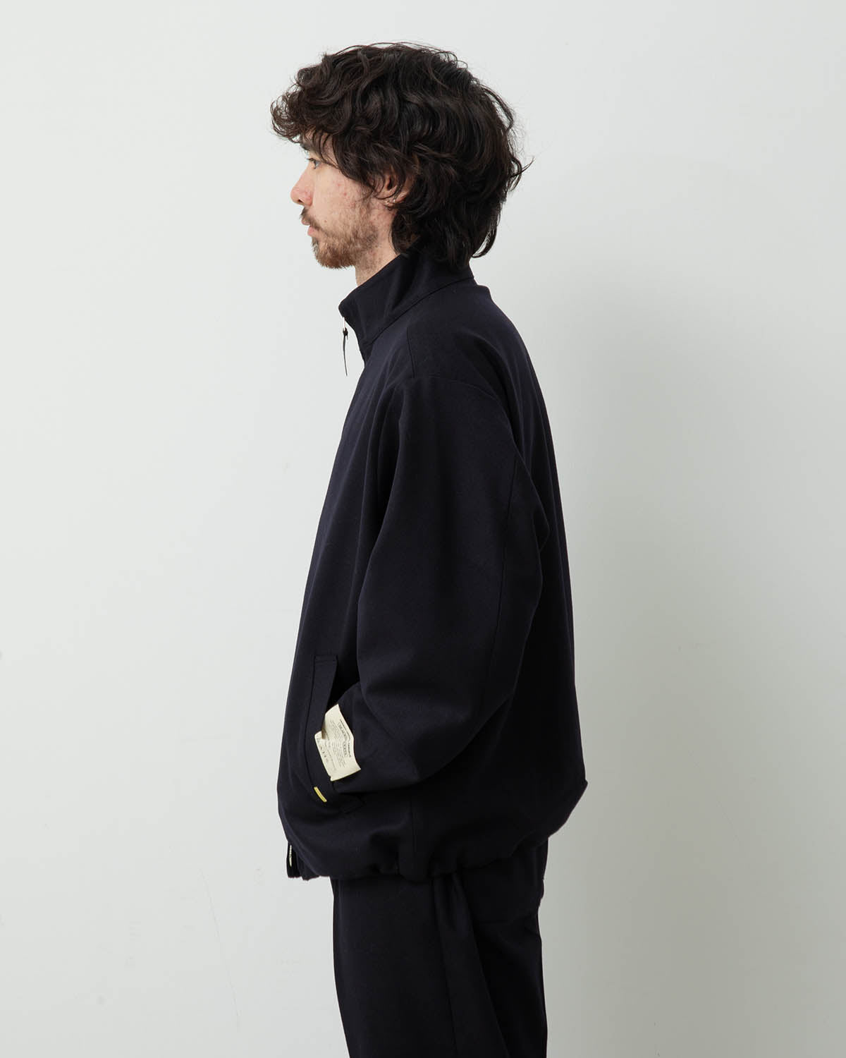 STAND COLLAR ZIP UP BLOUSON