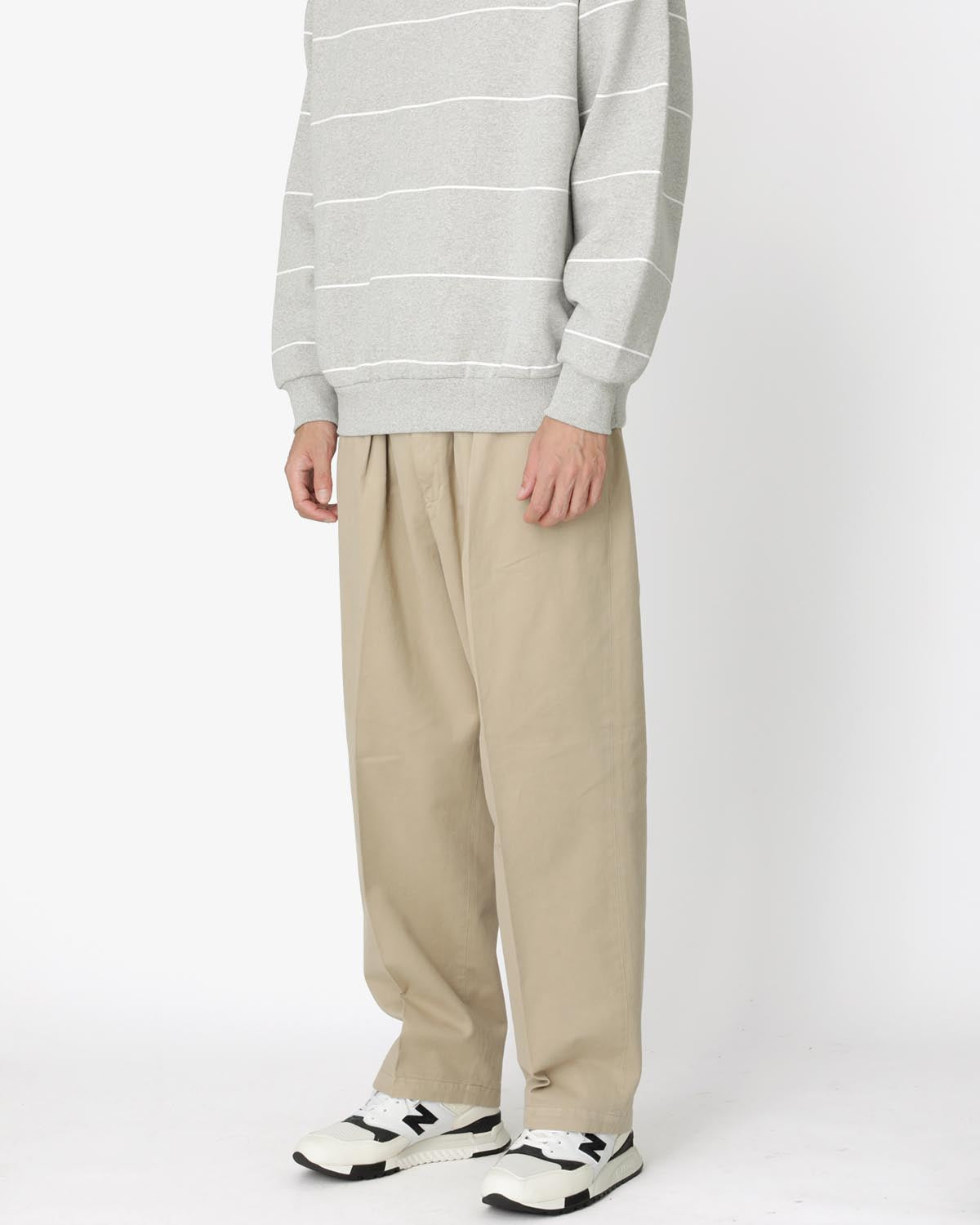 TWO TUCK WIDE TAPERED PANTS