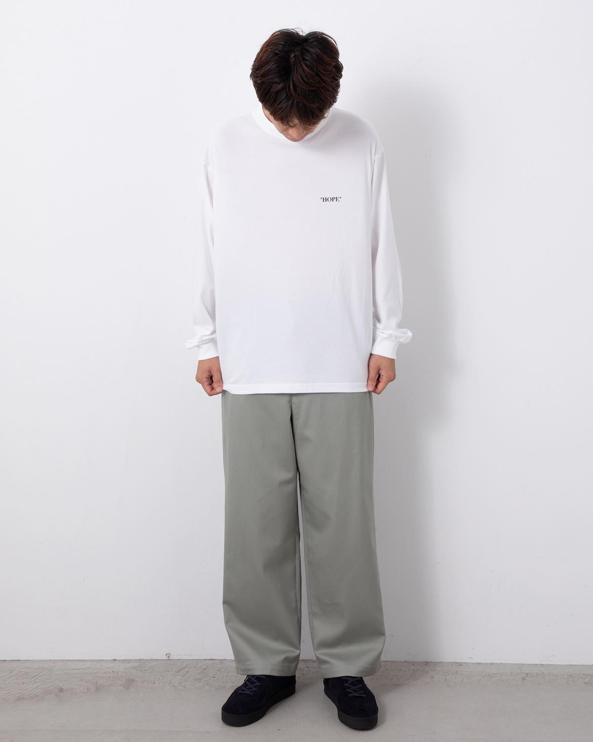 WIDE STRAIGHT WORK PANTS