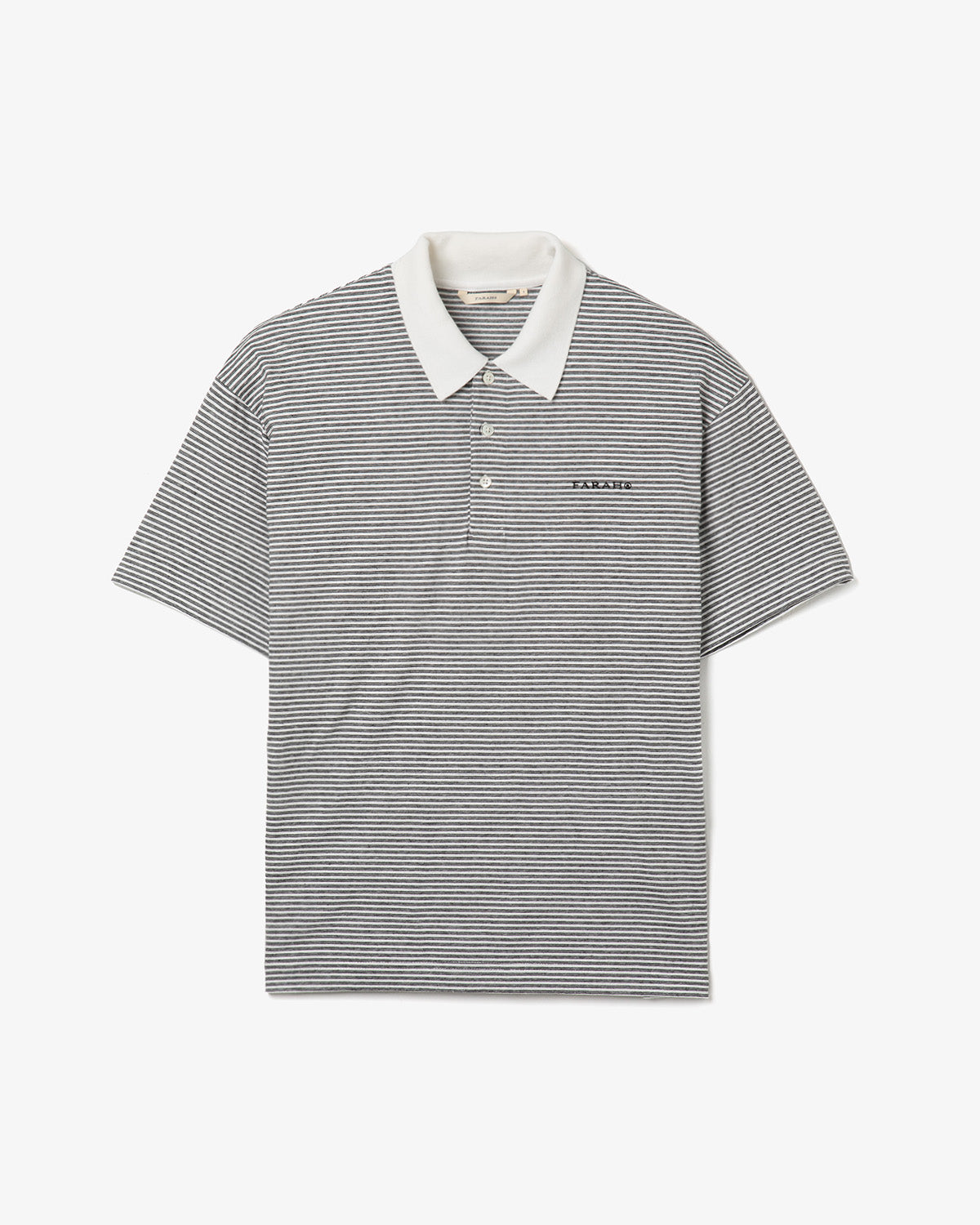 MULTI STRIPED POLO COLLAR S/S TEE