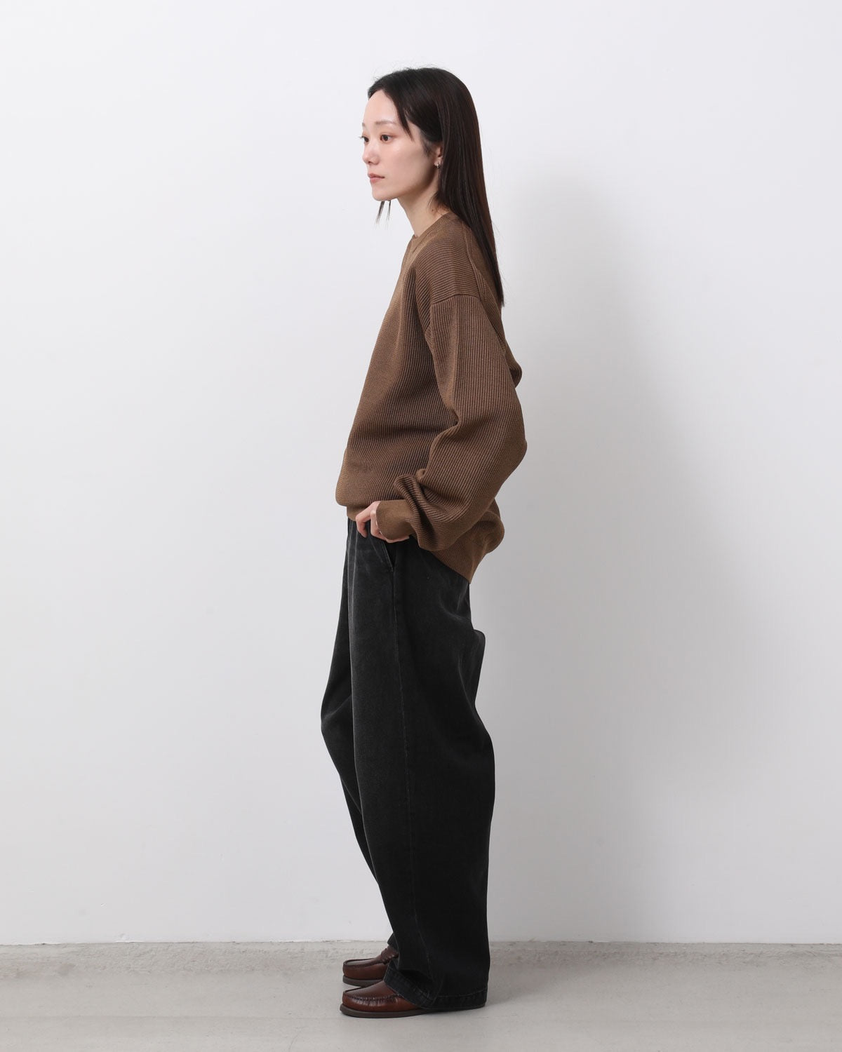 EASY WIDE TAPERED SLACKS (WOMEN'S)