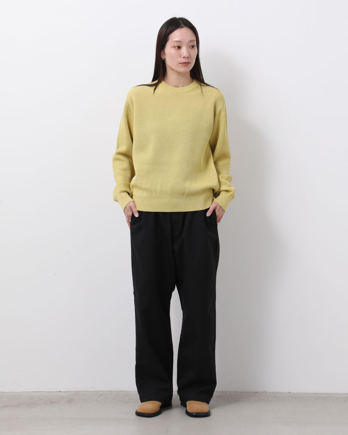 EASY WIDE TAPERED SLACKS (WOMEN'S)