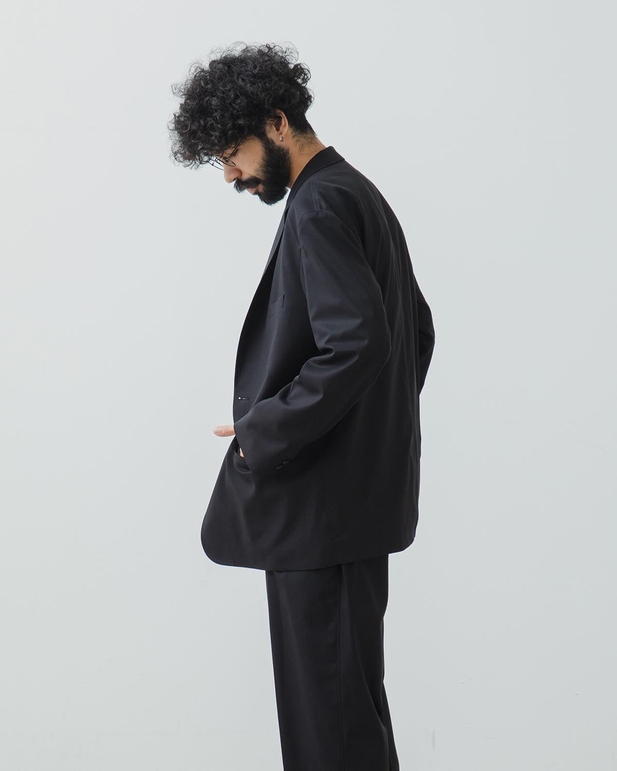 WOOLY COTTON TWILL SINGLE JACKET