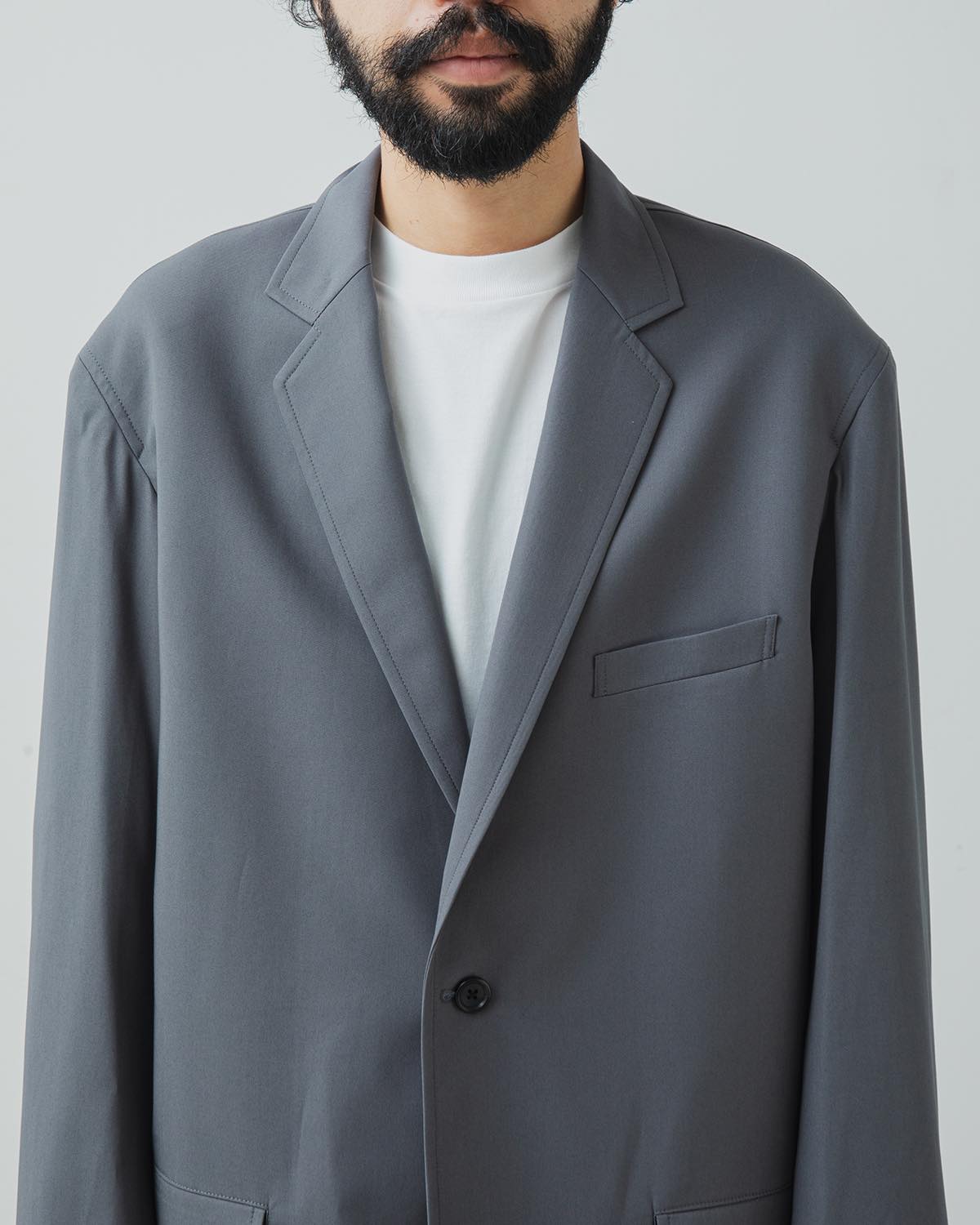 WOOLY COTTON TWILL SINGLE JACKET