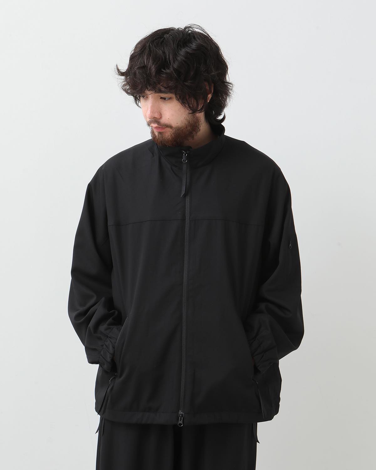 WOOL NYLON GABARDINE SHELL JACKET