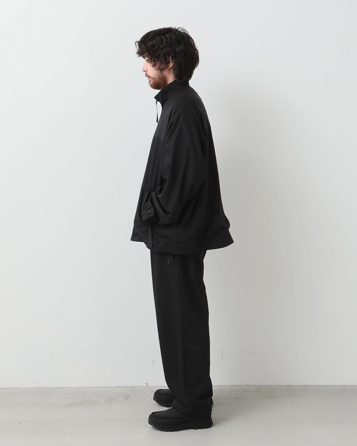 WOOL NYLON GABARDINE SHELL JACKET