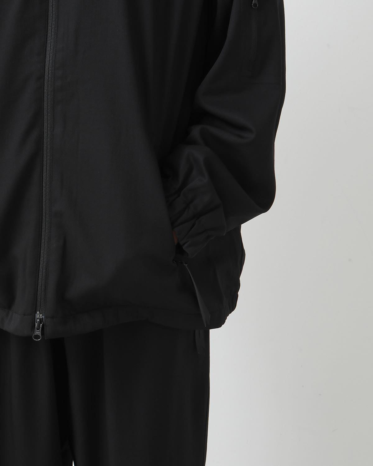 WOOL NYLON GABARDINE SHELL JACKET