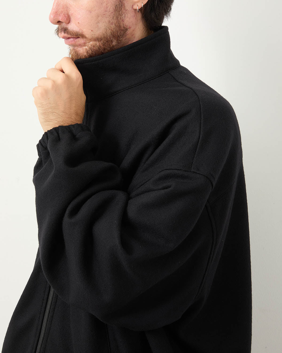 WOOL SMOOTH FLANNEL TRACK BLOUSON