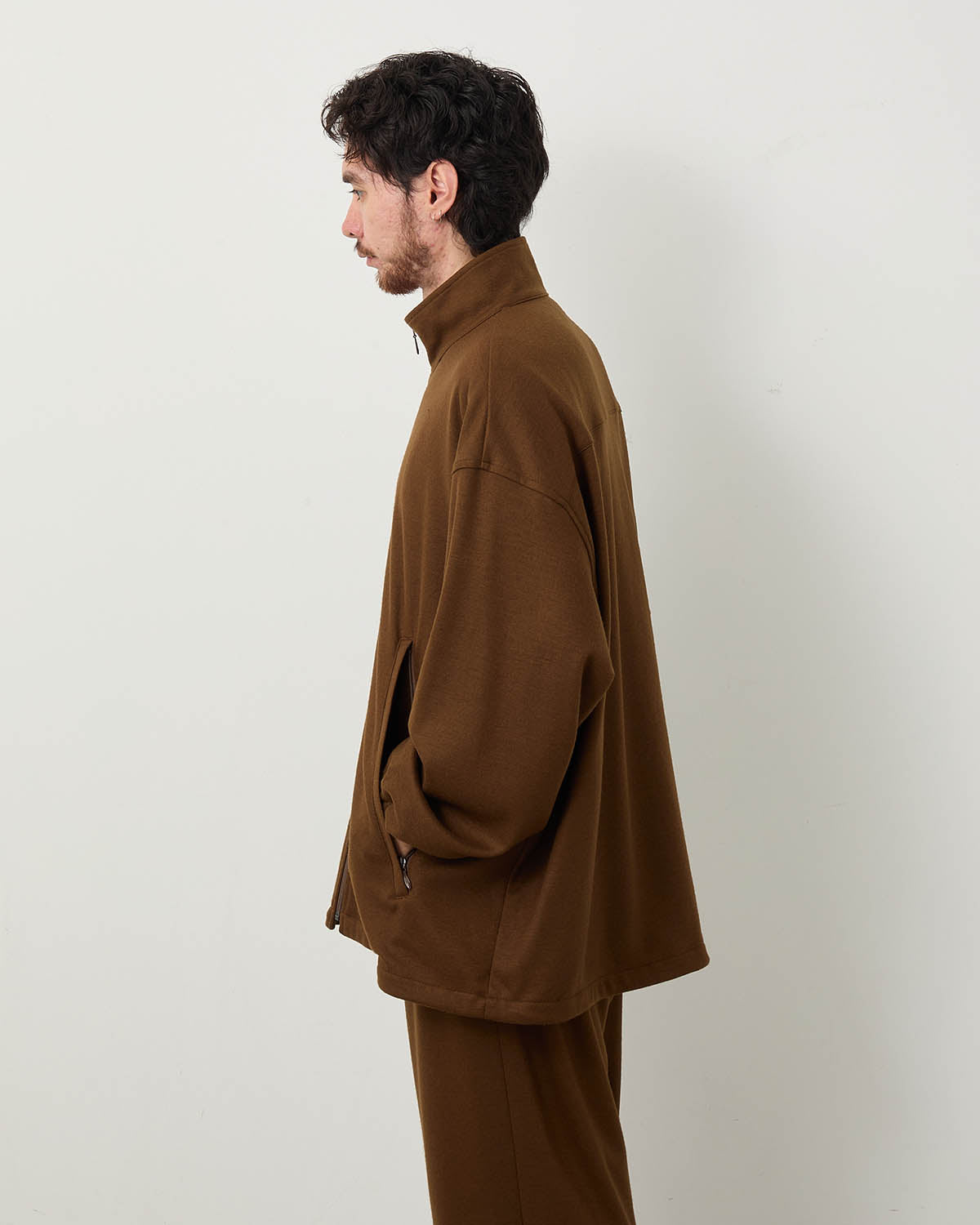 WOOL SMOOTH FLANNEL TRACK BLOUSON