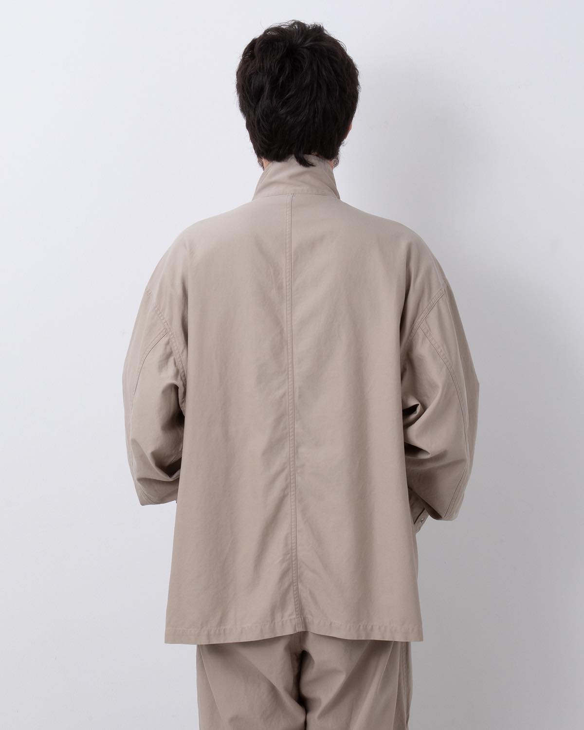 COTTON CUPRO BACK SATIN MILITARY JACKET