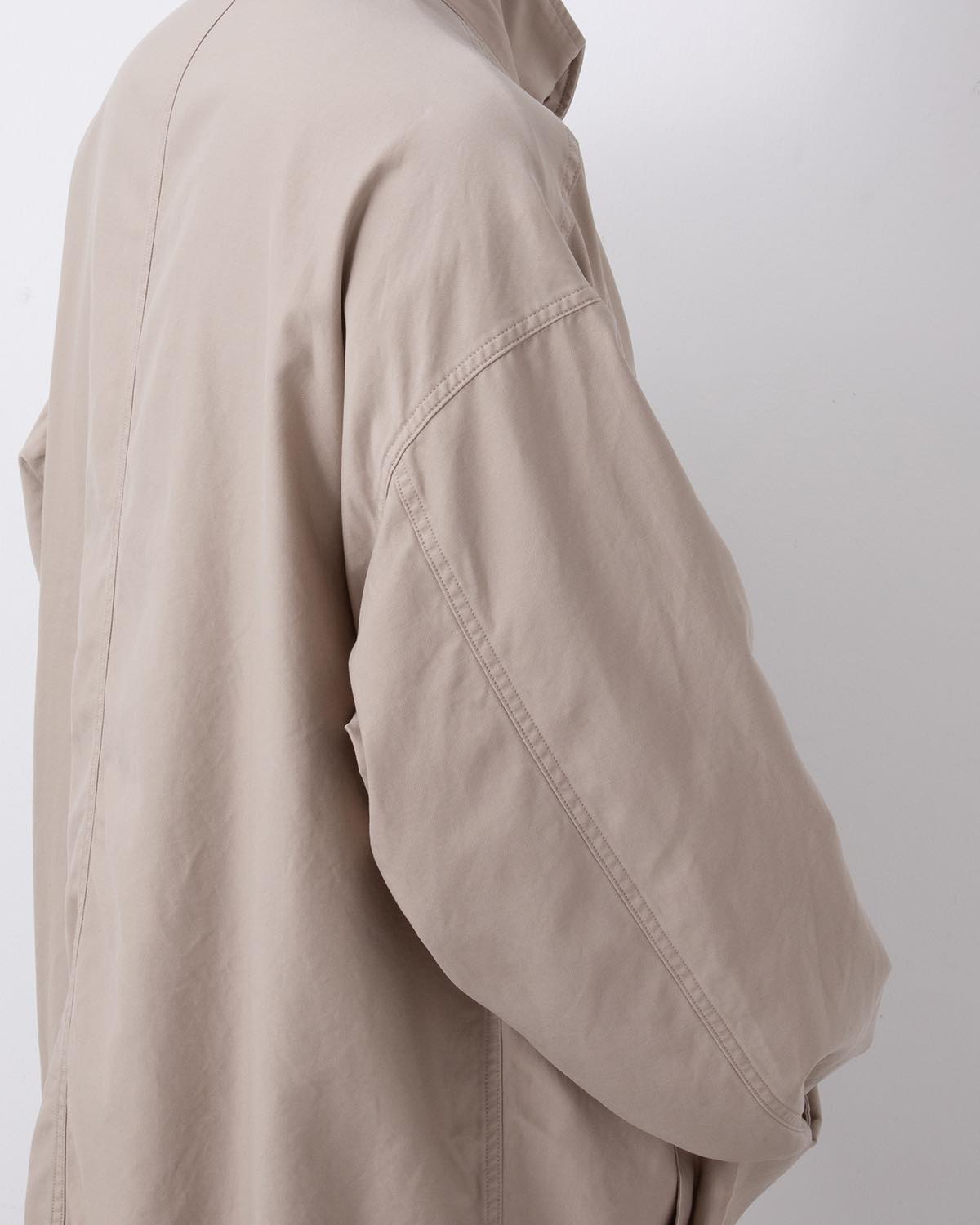 COTTON CUPRO BACK SATIN MILITARY JACKET