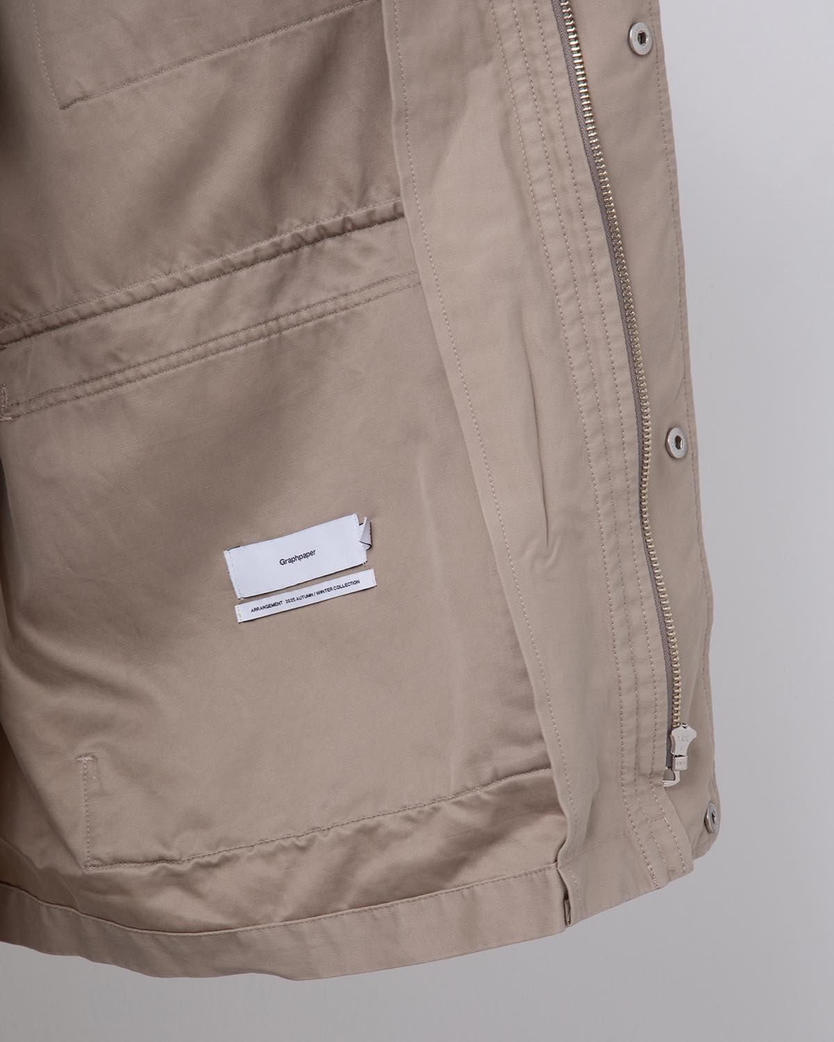 COTTON CUPRO BACK SATIN MILITARY JACKET