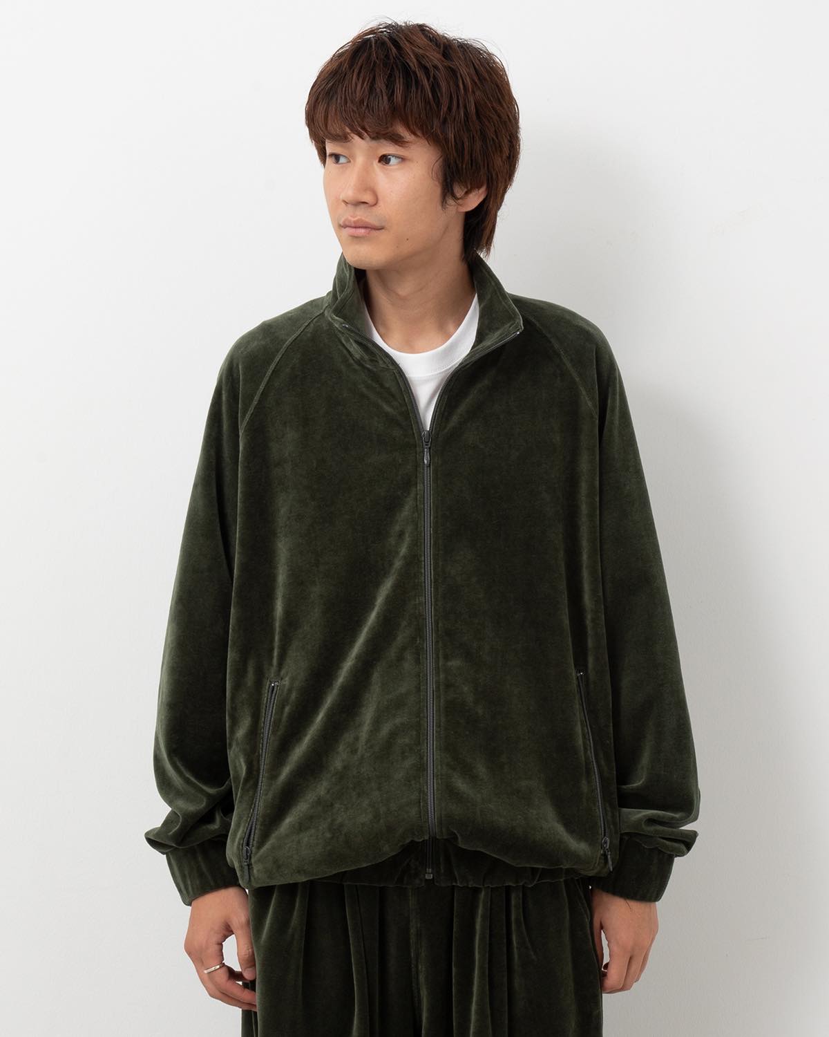 COMPACT VELOUR TRACK JACKET