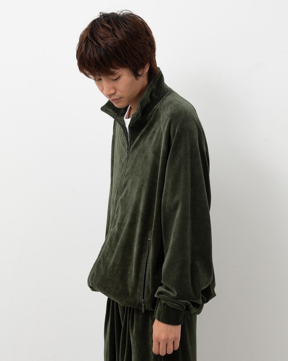 COMPACT VELOUR TRACK JACKET