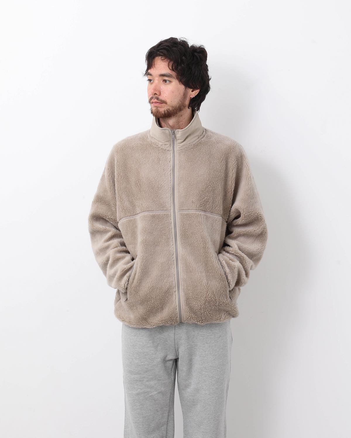 WOOL BOA ZIP-UP BLOUSON