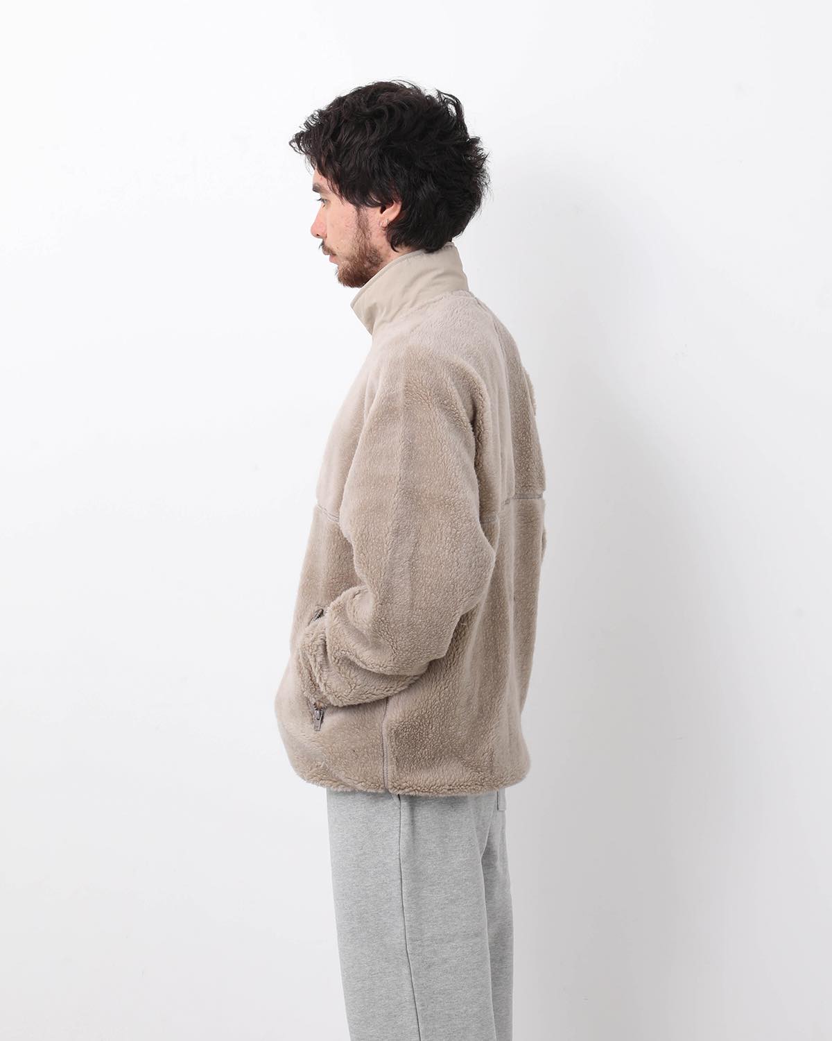 WOOL BOA ZIP-UP BLOUSON