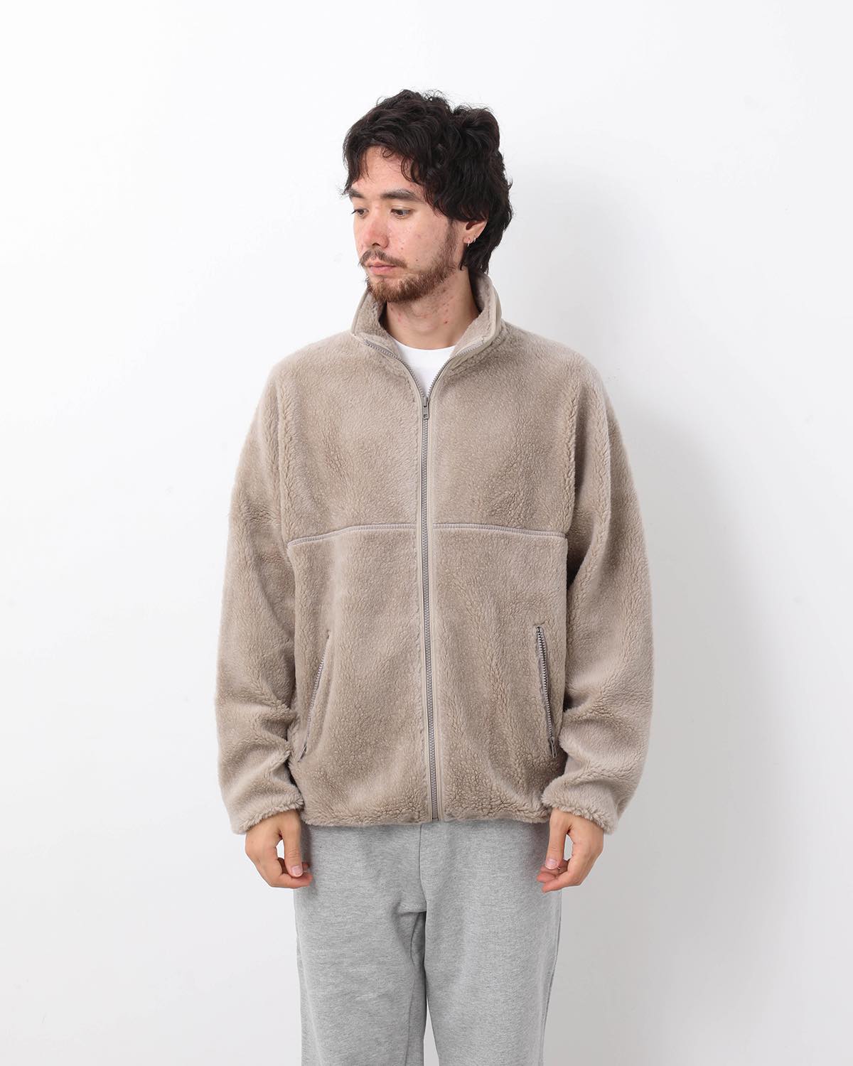 WOOL BOA ZIP-UP BLOUSON