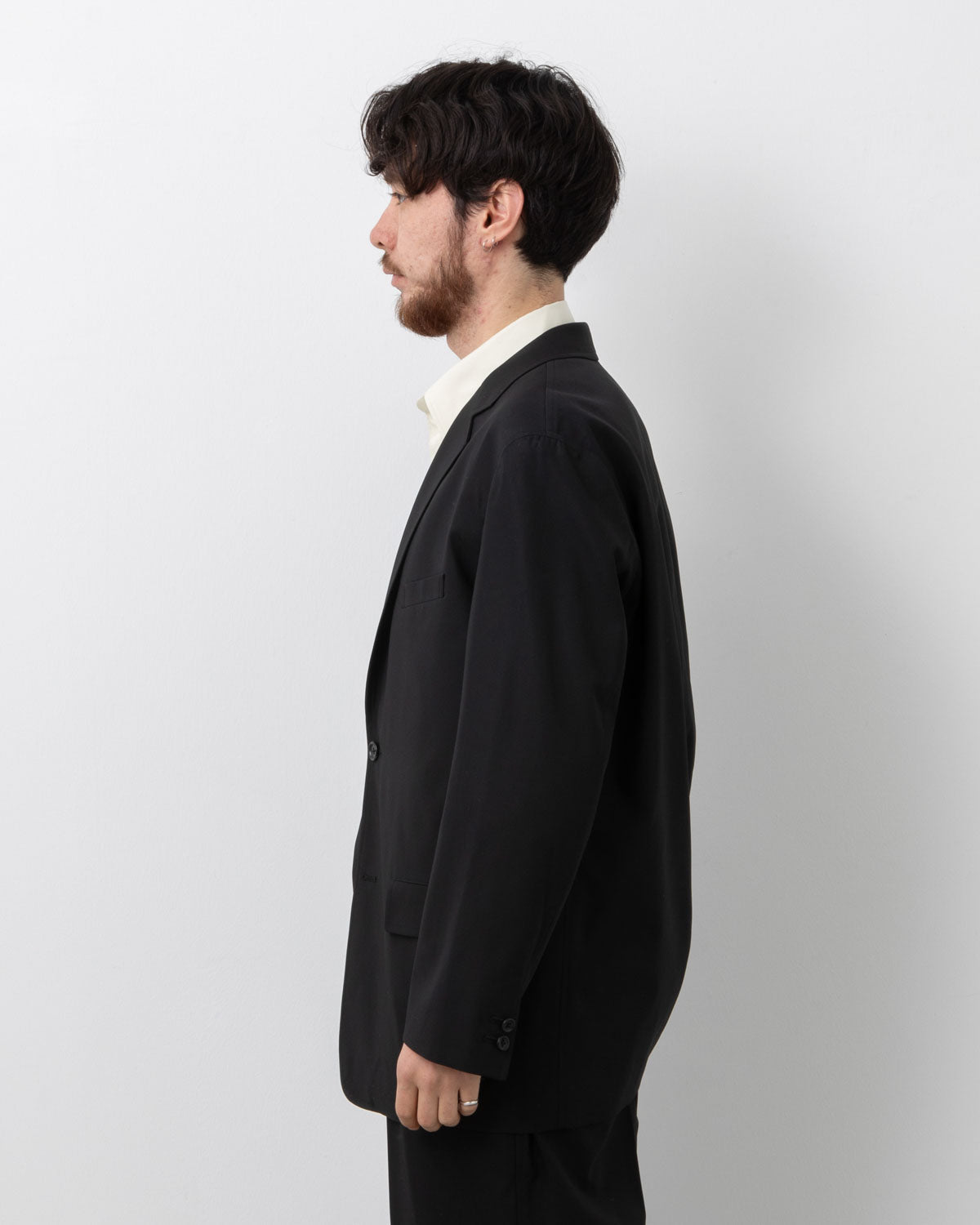 WOOLY COTTON TWILL SINGLE JACKET