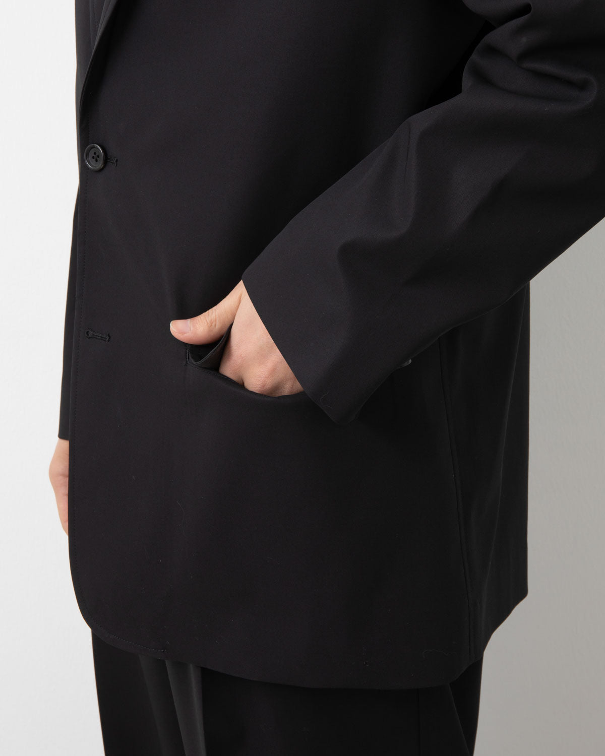 WOOLY COTTON TWILL SINGLE JACKET