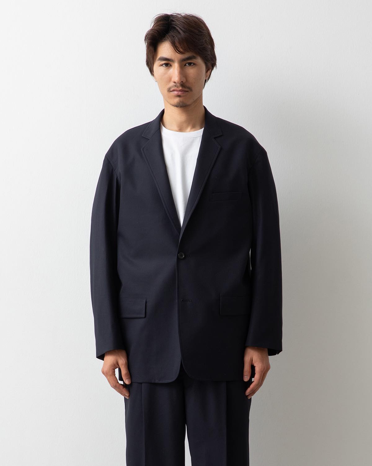 WOOLY COTTON TWILL SINGLE JACKET