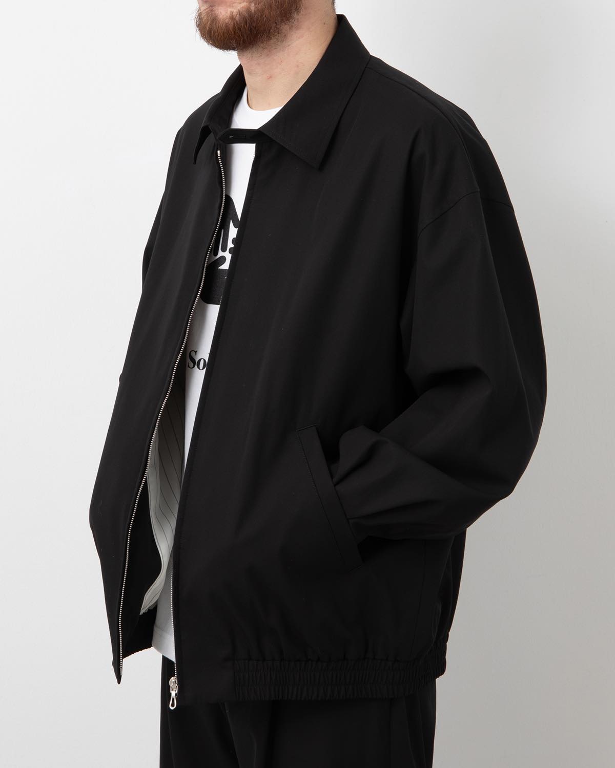 BRUSHED COTTON GABARDINE SWING TOP JACKET