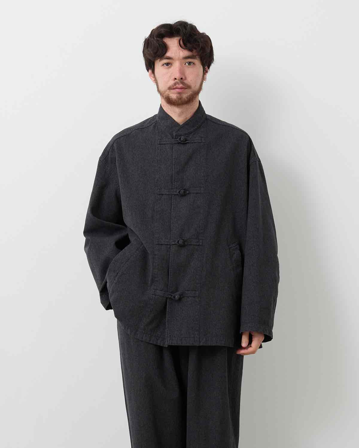 SULFUR DYED GABARDINE KUNG-FU JACKET