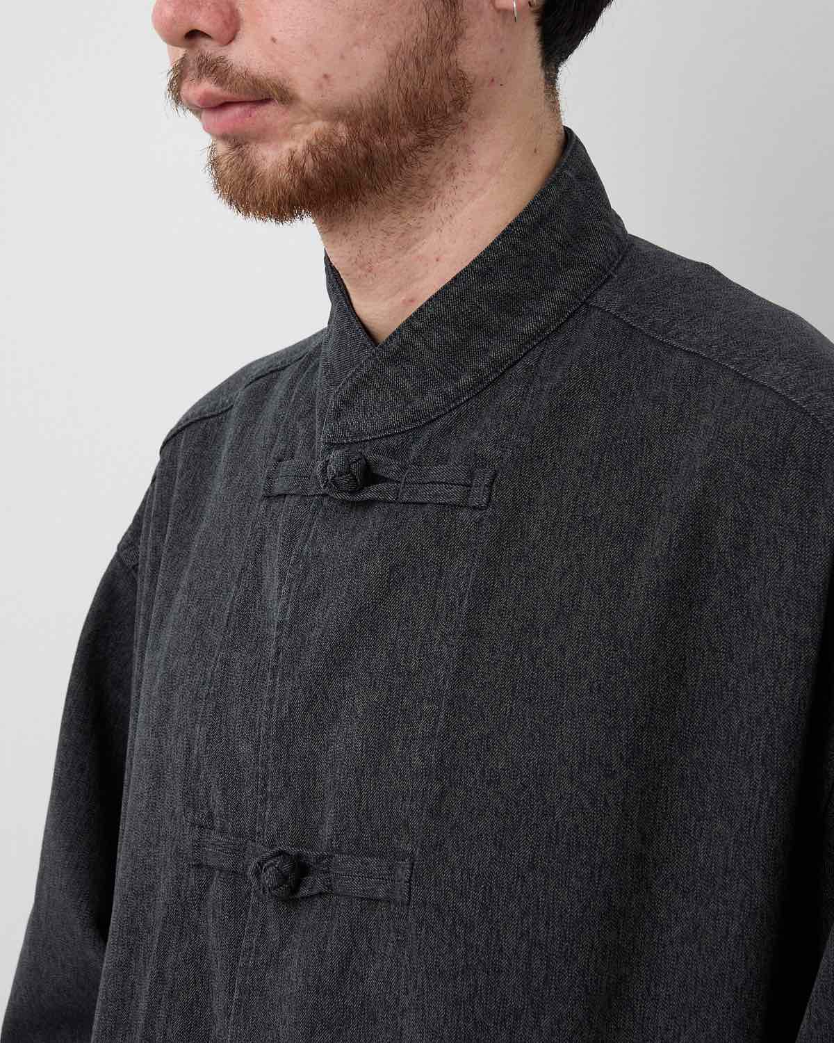 SULFUR DYED GABARDINE KUNG-FU JACKET