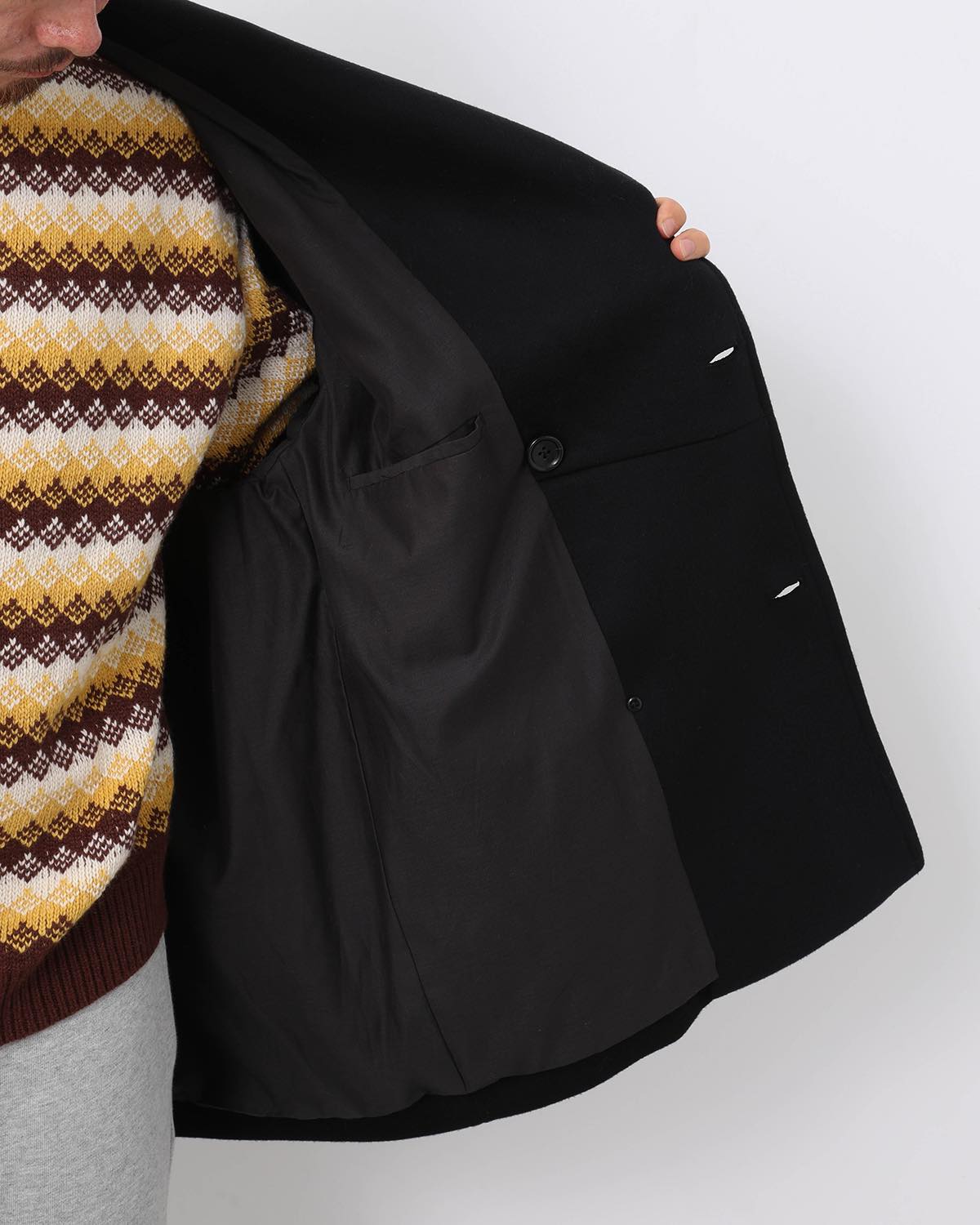 LIGHT MELTON SHAWL COLLAR COAT