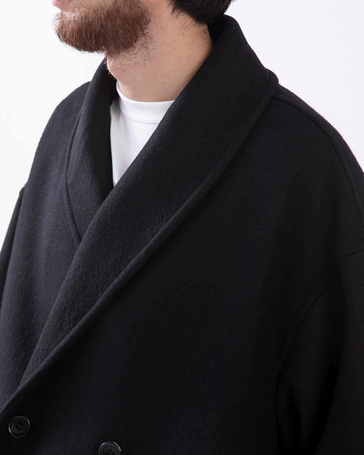 LIGHT MELTON SHAWL COLLAR COAT