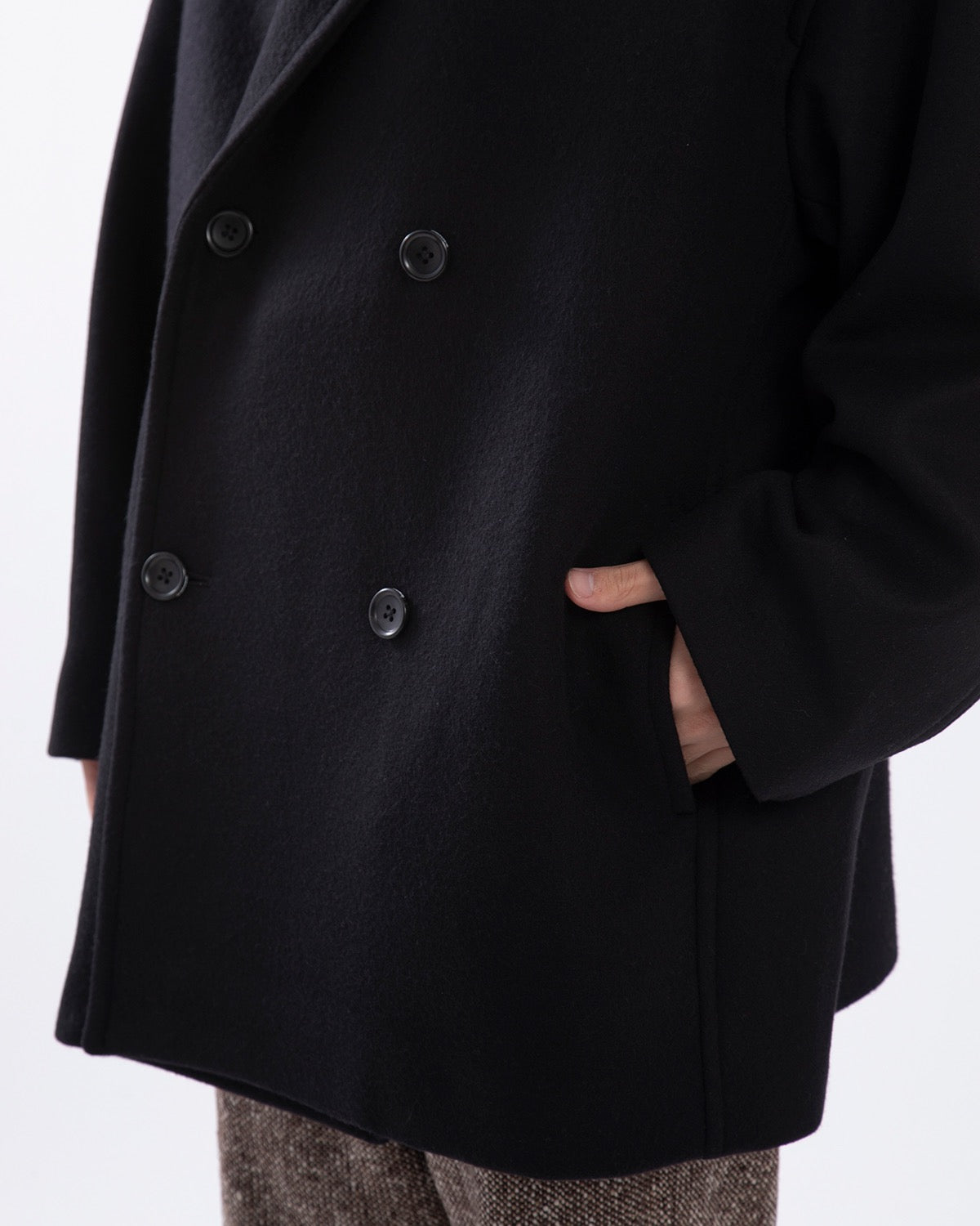 LIGHT MELTON SHAWL COLLAR COAT