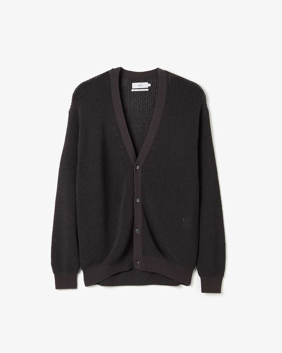 COILED WOOL NYLON CARDIGAN