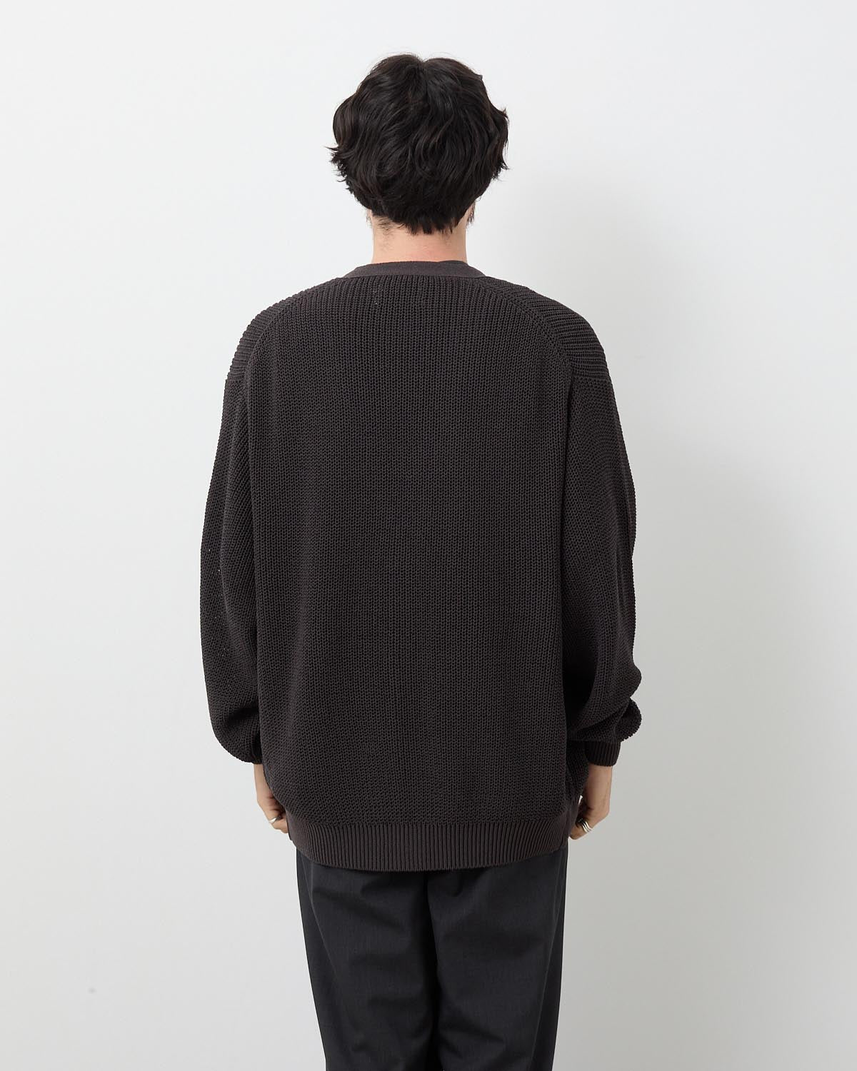 COILED WOOL NYLON CARDIGAN