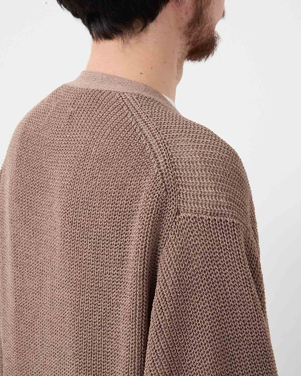 COILED WOOL NYLON CARDIGAN