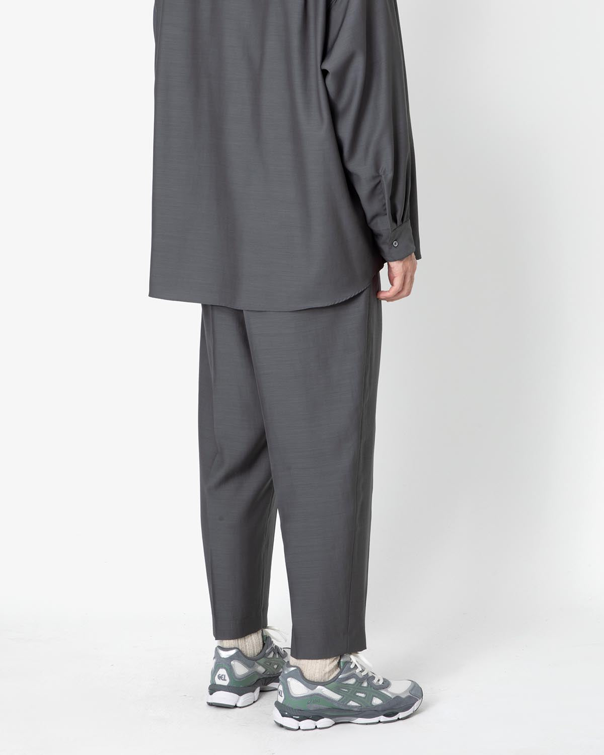WOOL CUPRO CROPPED TROUSERS