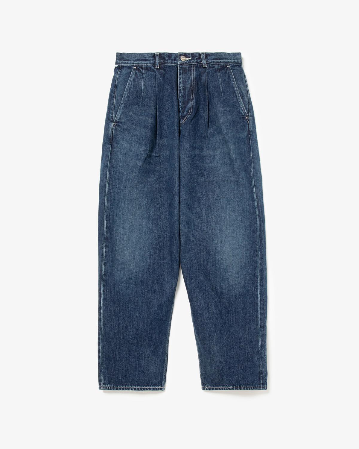 SELVAGE DENIM TWO TUCK TAPERED PANTS