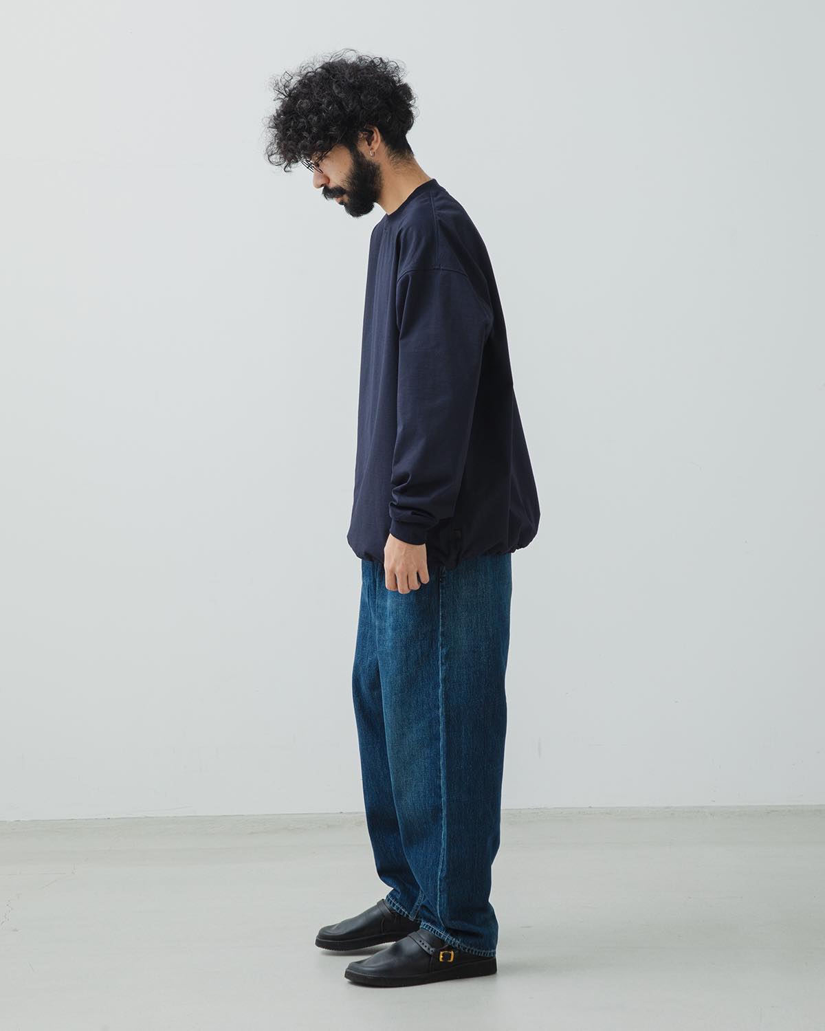 SELVAGE DENIM TWO TUCK TAPERED PANTS