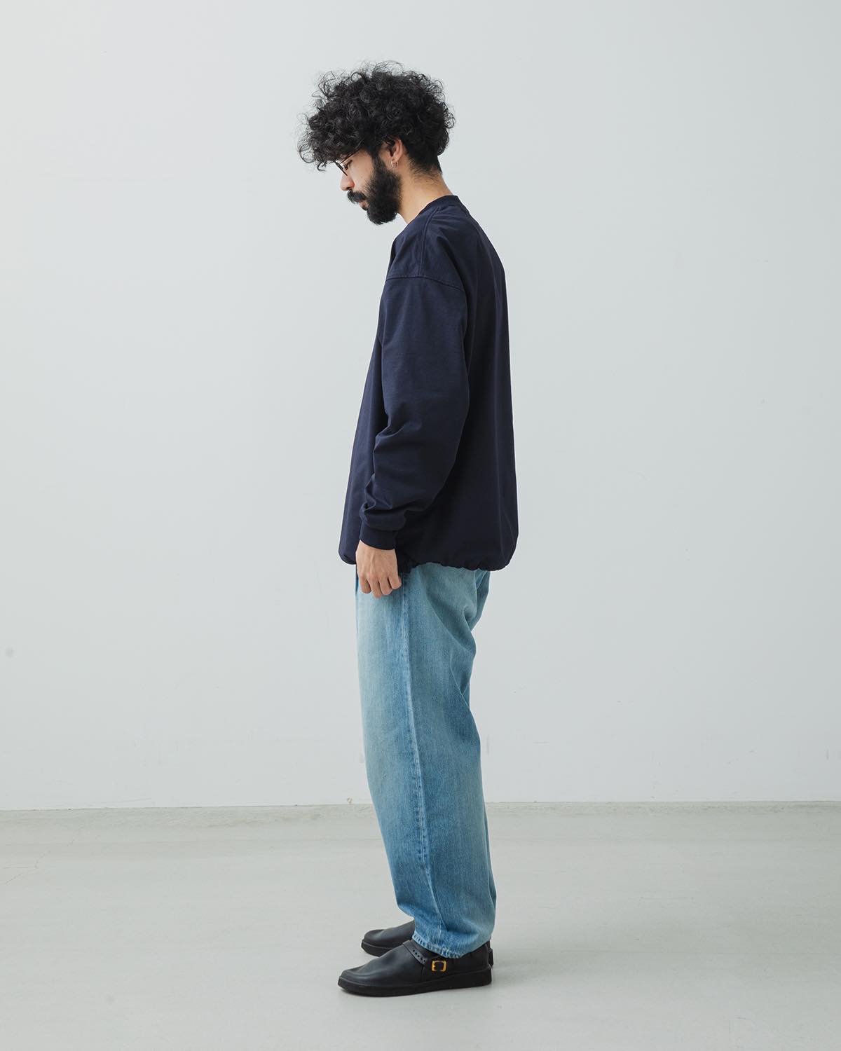 SELVAGE DENIM TWO TUCK TAPERED PANTS