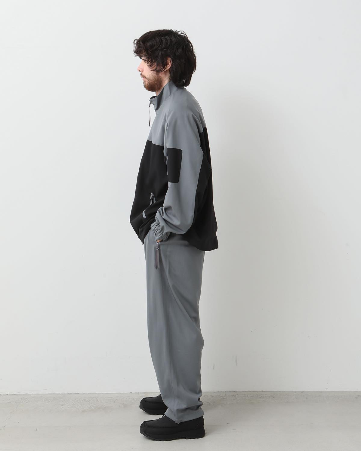 WOOL NYLON GABARDINE TRACK PANTS