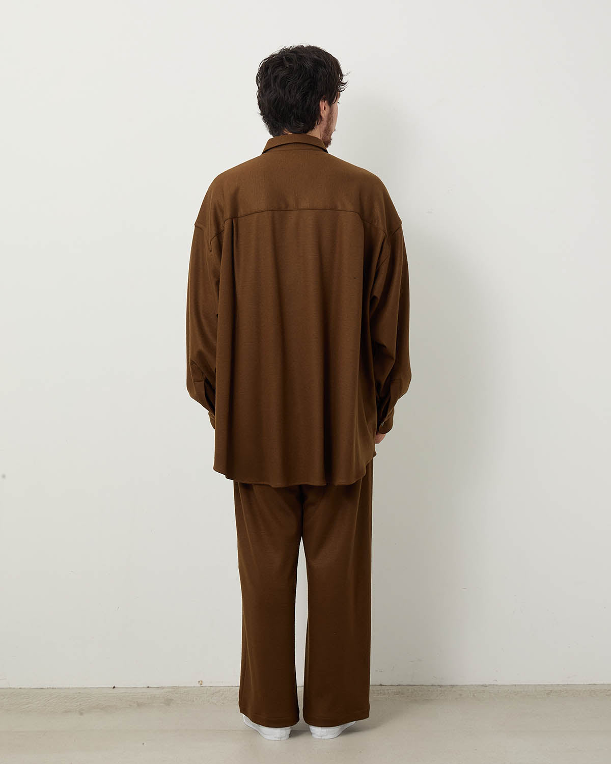 WOOL SMOOTH FLANNEL EASY WIDE PANTS