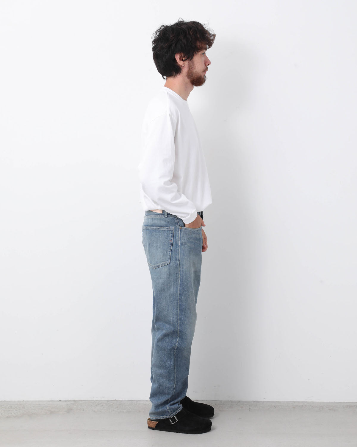 SELVAGE DENIM FIVE POCKET TAPERED PANTS