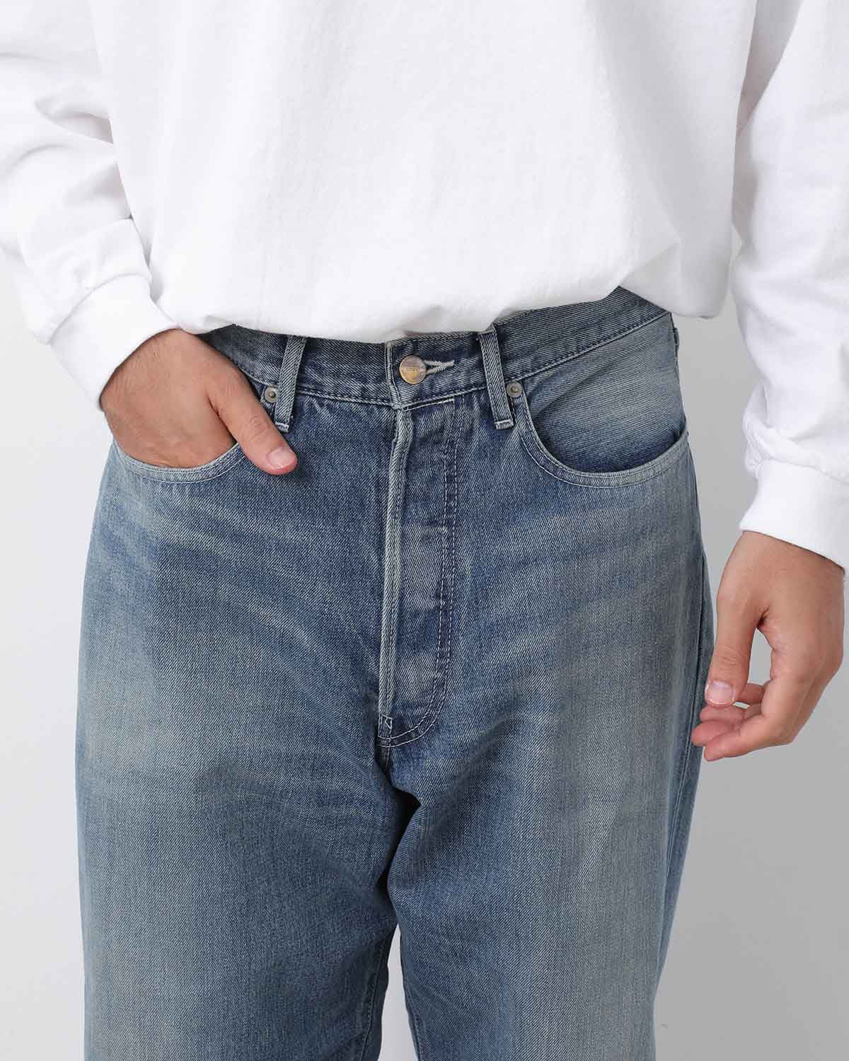 SELVAGE DENIM FIVE POCKET TAPERED PANTS