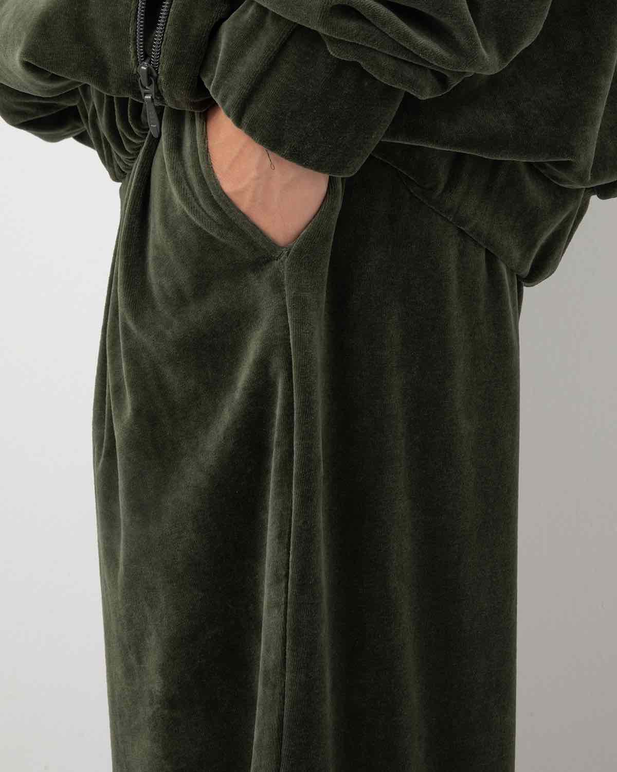 COMPACT VELOUR EASY PANTS