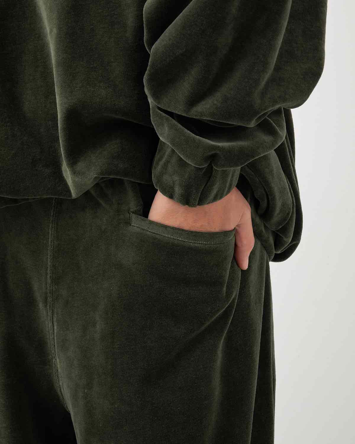 COMPACT VELOUR EASY PANTS