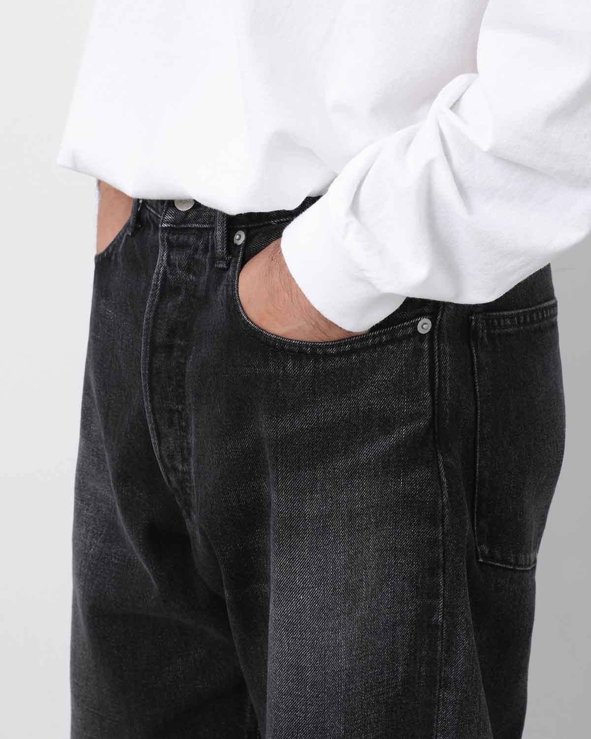 SELVAGE DENIM FIVE POCKET TAPERED PANTS