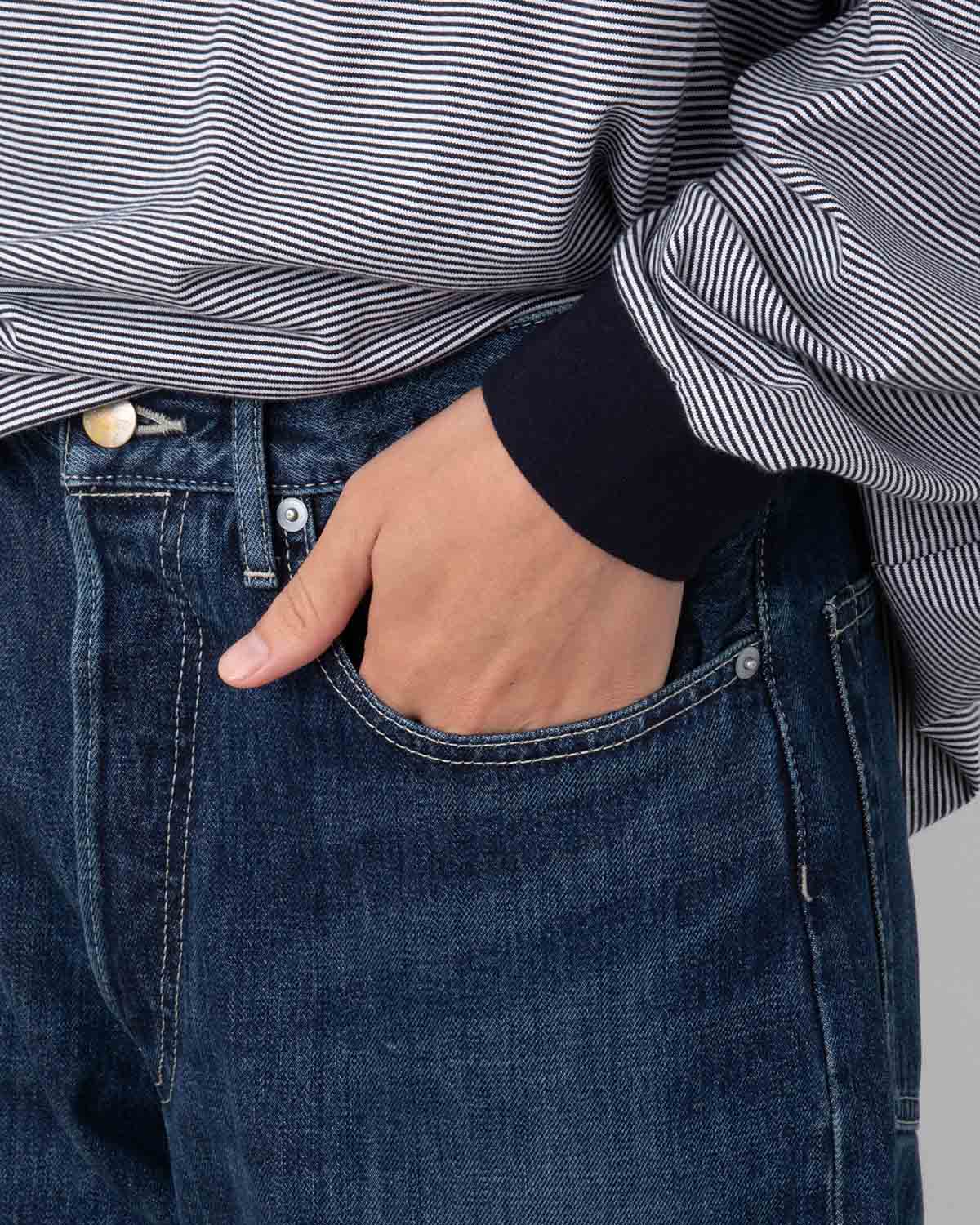 SELVAGE DENIM FIVE POCKET TAPERED PANTS