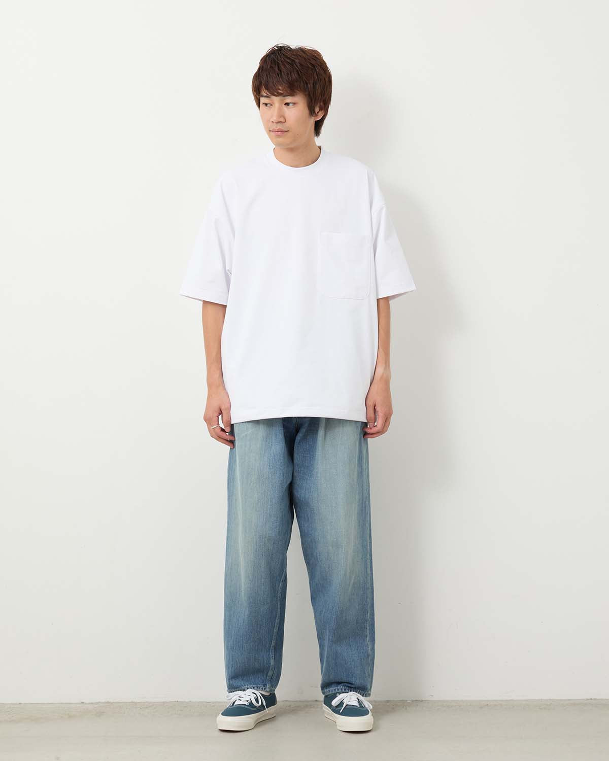 SELVAGE DENIM TWO TUCK TAPERED PANTS