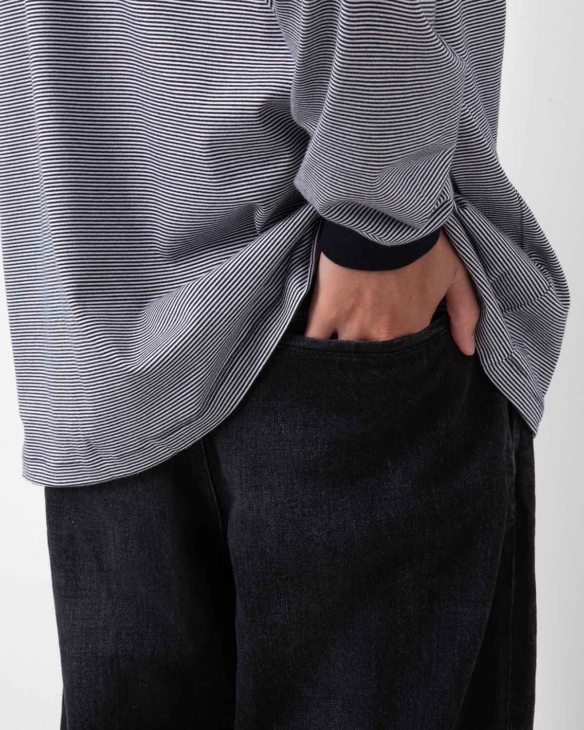 SELVAGE DENIM TWO TUCK TAPERED PANTS