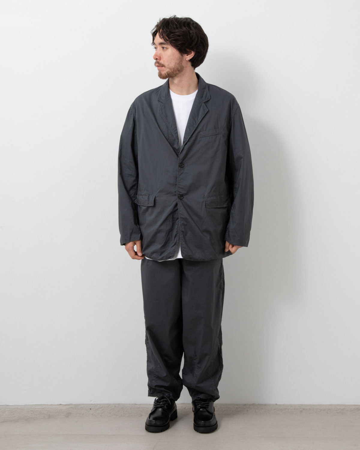 GARMENT DYED TYPEWRITER PARACHUTE PANTS