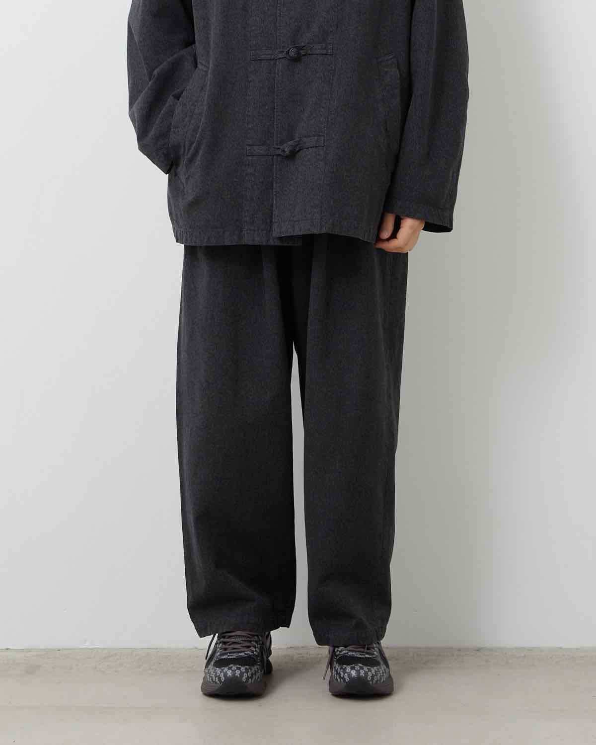 SULFUR DYED GABARDINE TWO TUCK EASY PANTS