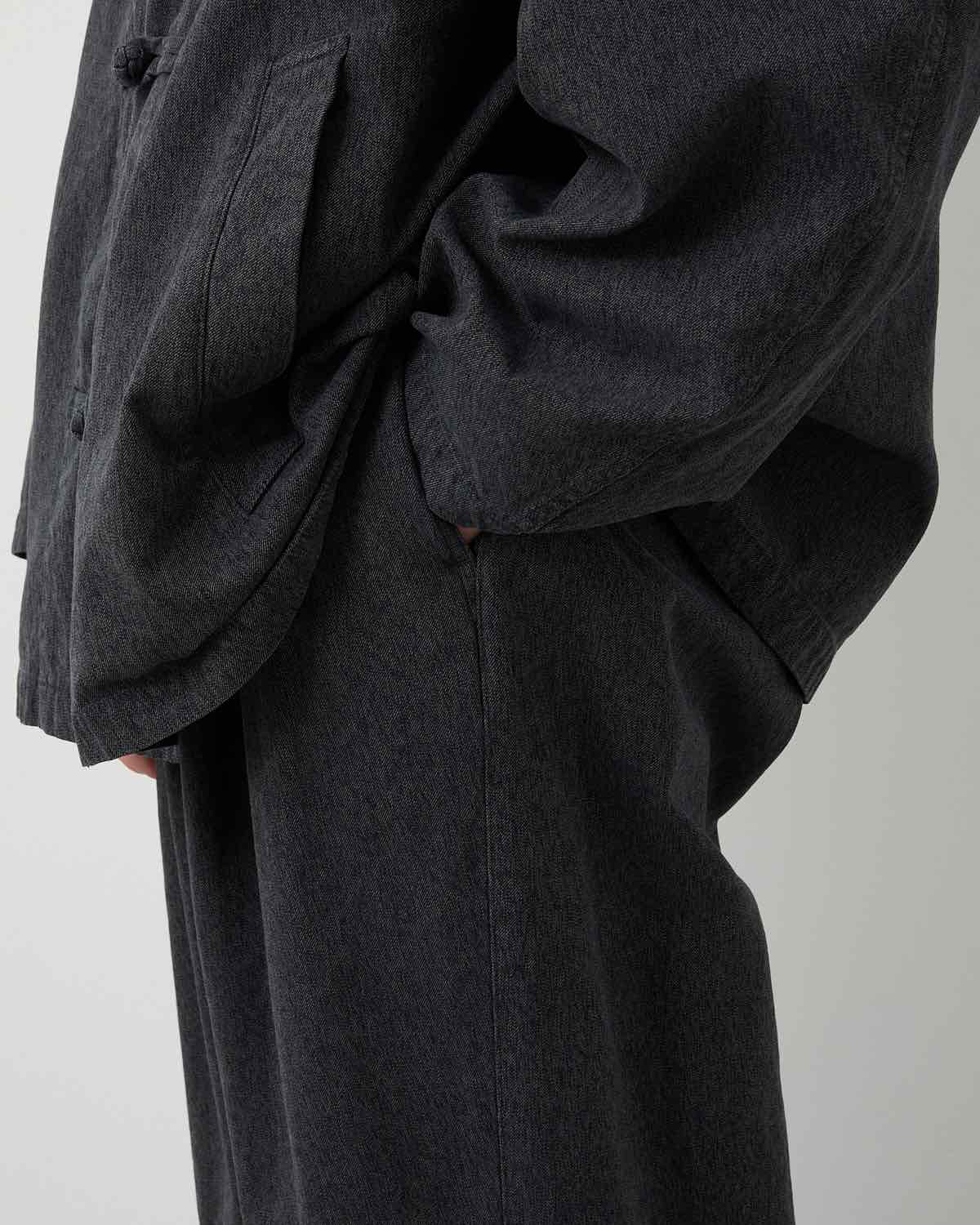 SULFUR DYED GABARDINE TWO TUCK EASY PANTS